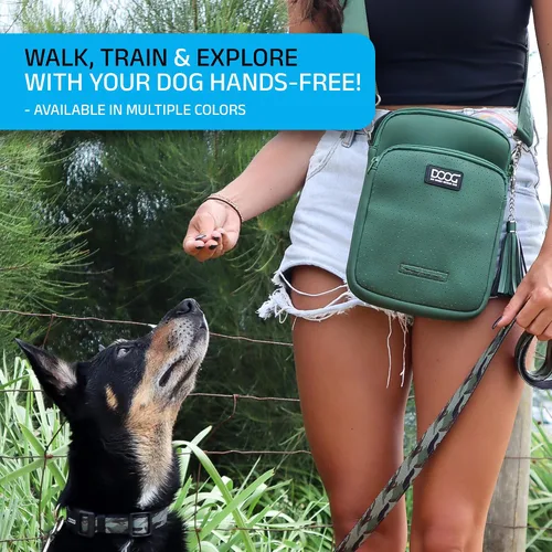 Vista 6 de Bolso DOOG Walkie - Bolsa de golosinas para perros ajustable con compartimentos para bolsas de excrementos y botellas de agua - Ajuste cómodo