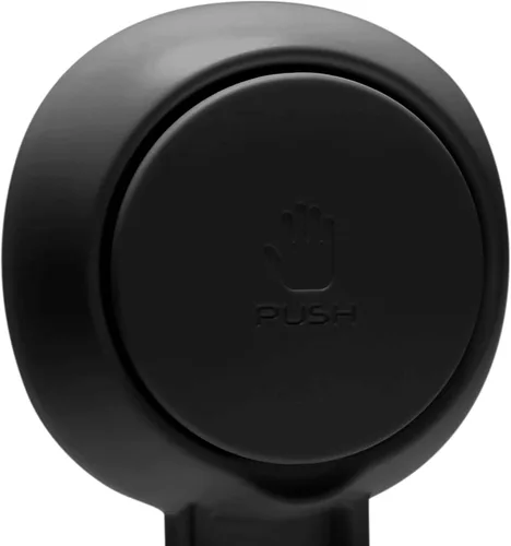 Vista 8 de Bath Bliss Paquete de 2 ganchos de succión de gel negro mate, 2