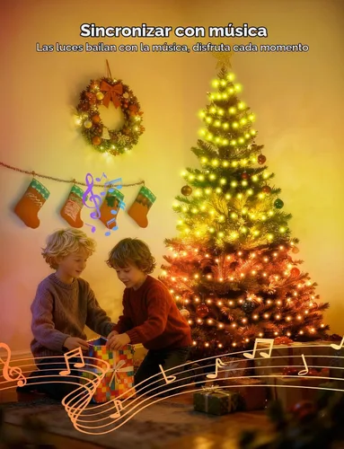 Vista 6 de APPECK RGBW - Guirnalda de luces navideñas de 66 pies, 200 luces, control de aplicación