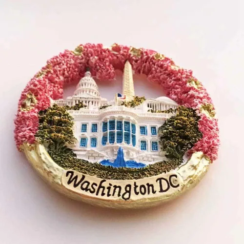 Vista 2 de Washington D.C. USA America Magnet 3D Resina imán de nevera recuerdo viaje ciudad colección