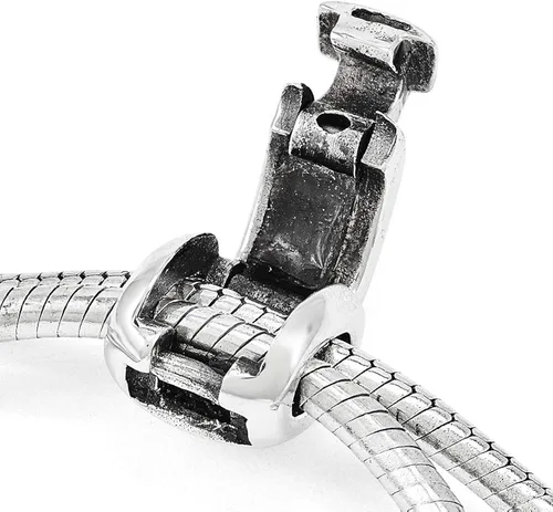 Vista 3 de Pulsera de plata de ley & Blue Crystal Twisted Bar ajustable Starter