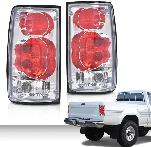 Vista 2 de G-PLUS Luces traseras lámpara de freno con bombillas compatible con Toyota Hilux Pickup Truck 1989-1995 8156089166, 8155089166, TO2800105, TO2801105