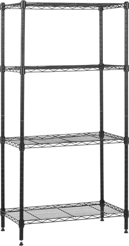 Vista 12 de Amazon Basics Estante organizador ajustable de alambre de acero resistente con 3 estantes para cocina, garaje, 23.2 pulgadas de largo x 13.4