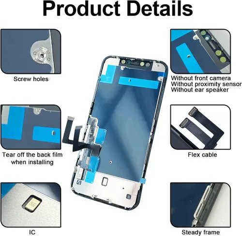 Vista 6 de para iPhone 11 Reemplazo de Pantalla 6.1", Pantalla Táctil 3D COF LCD Digitalizador para A2111, A2223, A2221 con Kit de Herramientas de Reparación +
