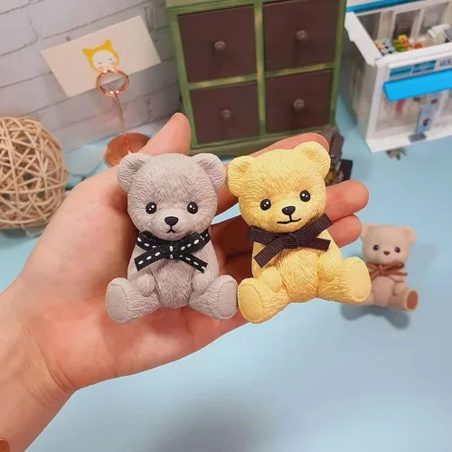 Vista 3 de Moldes de resina de oso, 2 moldes de silicona de oso 3D para fundición de resina, molde de resina epoxi de animales lindos para fondant, chocolate