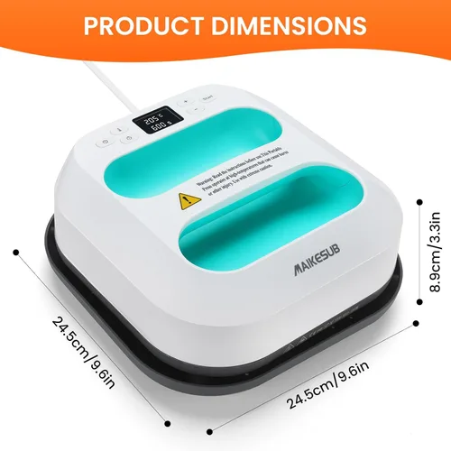 Vista 2 de Máquina de Prensa de Calor para Camisetas, Prensa de Calor Portátil 9.6"X9.6", Prensa de Plancha para Sublimación y Máquina de Prensa de Camisetas