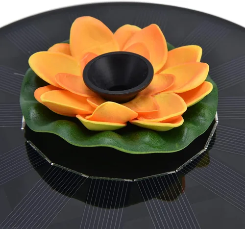 Vista 6 de Fuente solar para baño de pájaros, bomba de fuente de energía solar de 1.4 W, bombas de agua flotantes para jardín, patio, estanque y piscina al