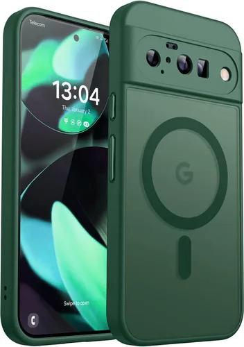 Vista 13 de CANSHN Funda magnética para Google Pixel 9 Pro XL (6.8 pulgadas), mejorada [protección completa de la cámara] [compatible con Magsafe]