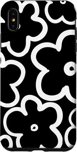 Vista 11 de Cute Flower Pattern Large Wildflower Black and White Floral Case for iPhone 17