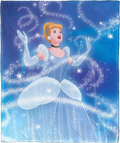 Vista 11 de Northwest Aladdin - Manta de seda táctil, 50 x 60 pulgadas, Aladdin y Jasmine