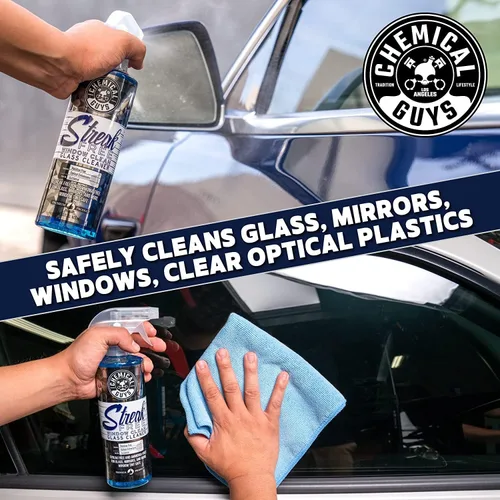 Vista 5 de Chemical Guys Limpiador de vidrios y ventanas sin dejar marcas (para vidrios, ventanas, espejos, pantallas de navegación y más) sin amoníaco, 16 fl