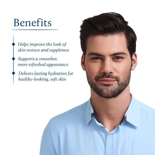 Vista 5 de Blue Nectar Crema hidratante facial para hombre con vitamina E a base de plantas y vitamina C para colágeno Hidratación diaria, día y noche, crema
