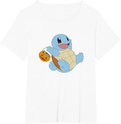 Vista 31 de Pokémon Halloween Squirtle With His Trick or Treat Basket Camiseta, Negro