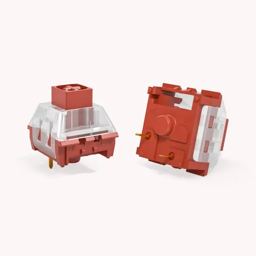 Vista 2 de Kailh Interruptores de teclado lineales, interruptores mecánicos rojos de 3 pines de 45 gf compatibles con MX (45 piezas)
