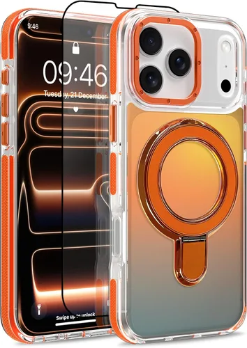 Vista 259 de Funda magnética para Google Pixel 10 Pro XL [compatible con Magsafe] [bonito diseño fluorescente de moda] a prueba de golpes, delgada, translúcida