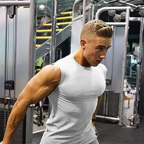 Vista 2 de COOFANDY Camisetas sin mangas para hombre, paquete de 3 camisetas sin mangas para entrenamiento, gimnasio, culturismo, fitness, paquete de 3