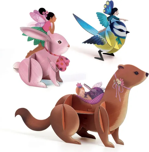 Vista 3 de DJECO Kit de manualidades de hadas – Pintura, dibuja, construye y más para el hogar, la escuela o regalos, divertido y creativo para familiares