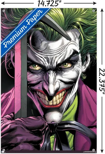 Vista 3 de Trends International DC Comics The Joker - Póster de pared con pasadores