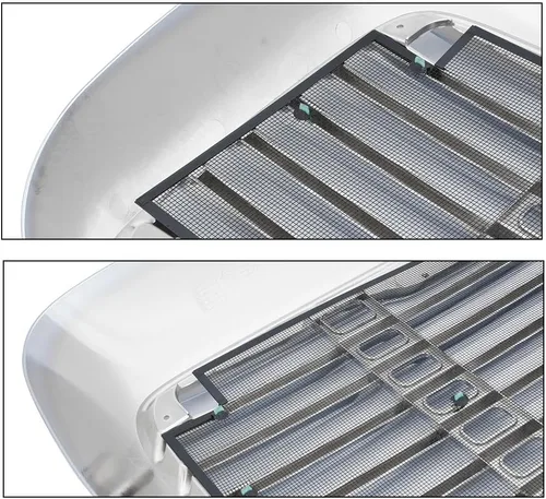 Vista 9 de PIT66 Rejilla, compatible con Freightliner Columbia 2000-2008, rejilla cromada con pantalla de insectos, A1715107000 A1715251003 Front Bumper
