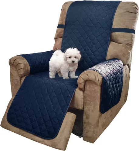 Vista 106 de U-NICE HOME Funda para sillón reclinable, reversible, con correas elásticas, resistente al agua, protege de perros y mascotas, sillón pequeño