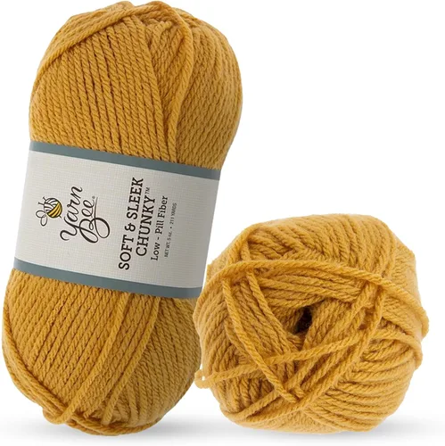 Vista 11 de Yarn Bee 5 – Hilo acrílico voluminoso para ganchillo y tejer – Madeja suave, 193 metros – Negro