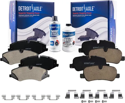 Vista 31 de Detroit Axle - Kit de freno delantero para Dodge Ram 1500 Durango Dakota Chrysler Aspen Dakota Driver Side Disco Freno Pinza de freno de cerámica