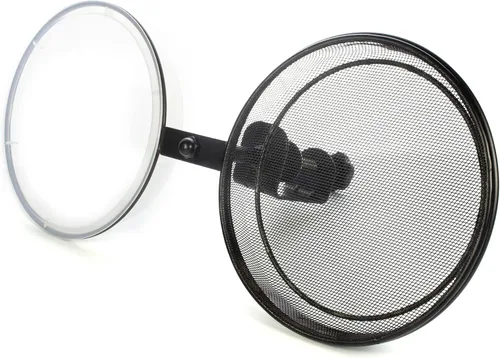 Vista 3 de Comedero para pájaros, conjunto combinado de baño, montaje en riel de cubierta completo con doble función de semilla ScoopFeed bolsa clip negro BF