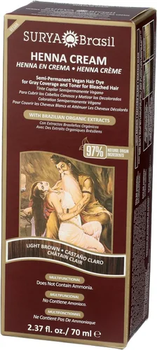 Vista 3 de Henna Crema Marrón Claro Surya Nature, Inc 2.31 oz Crema