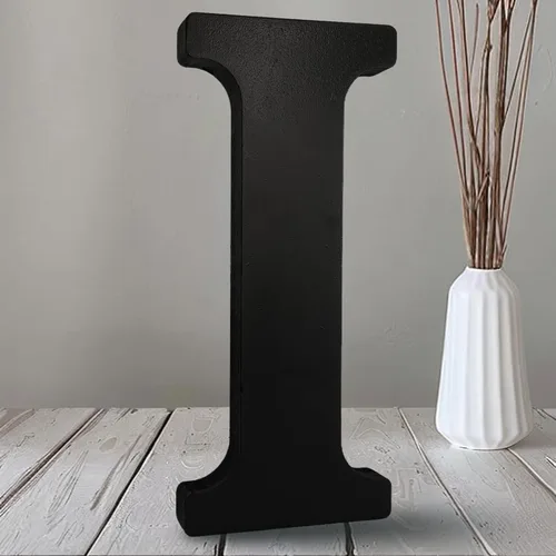 Vista 16 de AOCEAN Letras de madera negra de 10 pulgadas, letras de madera sin terminar para Halloween, letras decorativas de pie, rebanadas, decoración