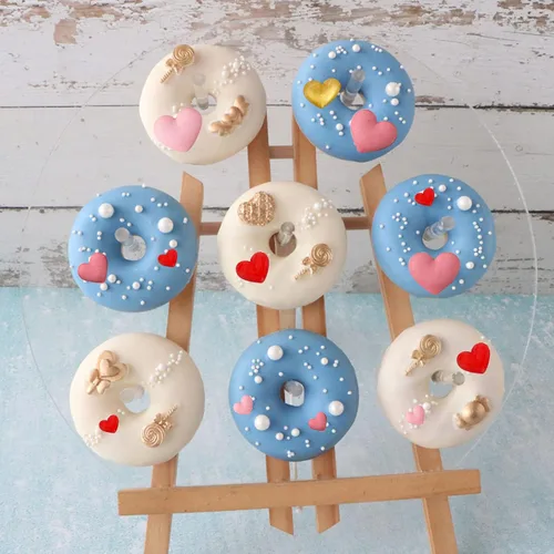 Vista 6 de 25 cavidades en forma de corazón de silicona para fondant, molde de chocolate en forma de corazón, molde de silicona para hornear, decoración