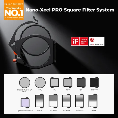Vista 2 de K&F CONCEPT X PRO Kit de sistema de soporte de filtros cuadrados