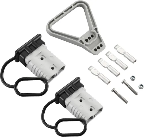 Vista 11 de 2 baterías de calibre 1/0 de 175 amperios de conexión rápida/desconexión con mango, kit de conector de enchufe de cable de puente para cabrestante