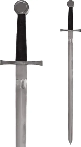 Vista 7 de Battle-Merchant Medieval Arming Sword – One-Handed Knight Sword, Carbon Steel Blade for LARP & Display