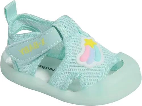 Vista 2 de Sandalias de verano para bebé, malla transpirable, suela de goma, antideslizantes, zapatos para exteriores para niños y niñas de 9 a 30 meses