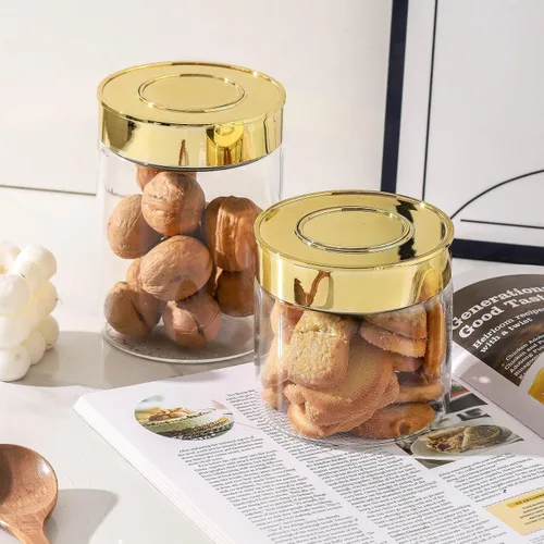 Vista 3 de Envases herméticos de vidrio para almacenamiento de alimentos, botes de vidrio para la cocina con tapas - Botes de café, pasta, azúcar, té