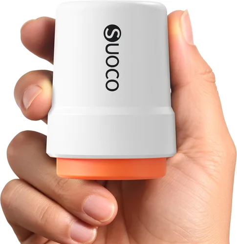 Vista 7 de SUOCO Bomba de vacío de viaje para bolsas de almacenamiento al vacío, mini bomba eléctrica inalámbrica recargable por USB para sellado de Negro