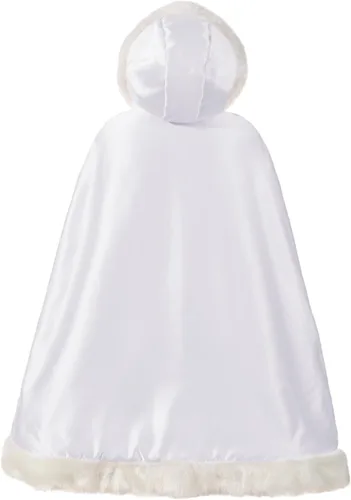 Vista 3 de BEAUTELICATE Capa de piel con capucha para niña de flores, capa de boda de invierno para niños, disfraz de Navidad, abrigo de bebé