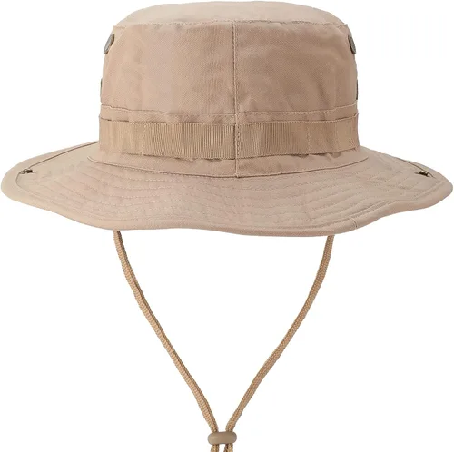 Vista 12 de FRTKK Sombrero militar Boonie táctico ajustable Boonie sombreros para hombres mujeres caza pesca al aire libre safari sol