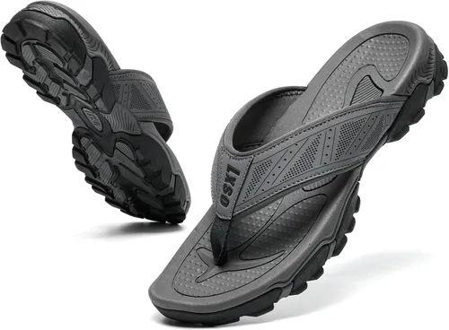 Vista 2 de Flip Flops for Men Beach Thong Sandals with Arch Support Water Resistant Slippers Shower Shoes