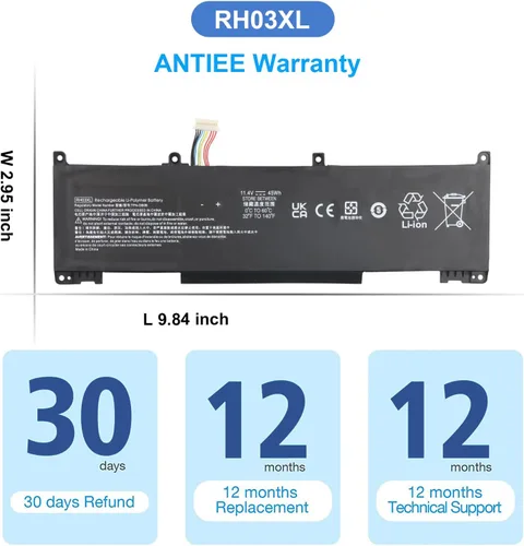 Vista 7 de ANTIEE RH03XL - Batería para portátil HP ProBook 630 640 650 430 440 445 450 G8 G9 G10 EliteBook 645 650 655 G9 G10 Series RHO3XL M02027-005 M011