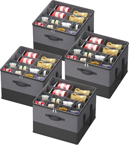 Vista 14 de Lifewit Organizador de almacenamiento de zapatos para armario para 12-16 pares, contenedor de almacenamiento grande de tela con cubierta