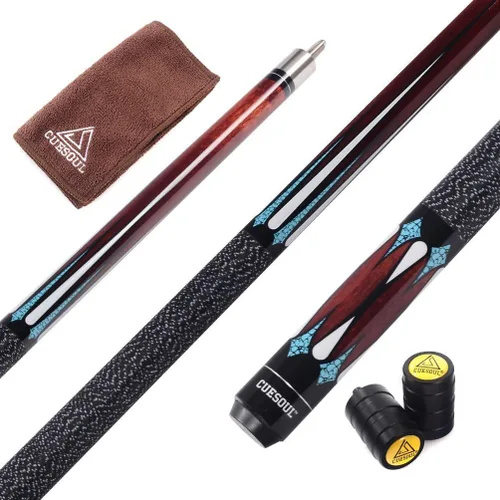 Vista 19 de Cuesoul Juego de taco de billar de madera de arce de 58 pulgadas, 19 oz/20 oz, punta de 11.5 mm/13 mm [peso ajustable]