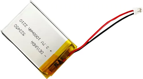 Vista 4 de 523450 Lipo Batería Recargable Con Conector JST para Electrodomésticos 1000mAh 3.7V