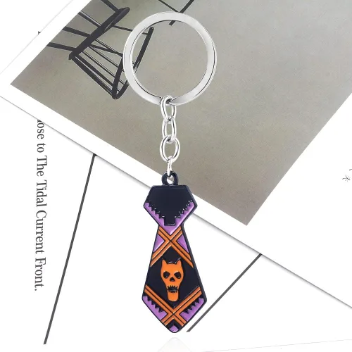 Vista 3 de FunBoat JJBA JoJo - Llavero de flecha con soporte, diseño de diamante loco de Josuke y Kira Killer Queen, regalo para adolescentes, hombres y mujeres