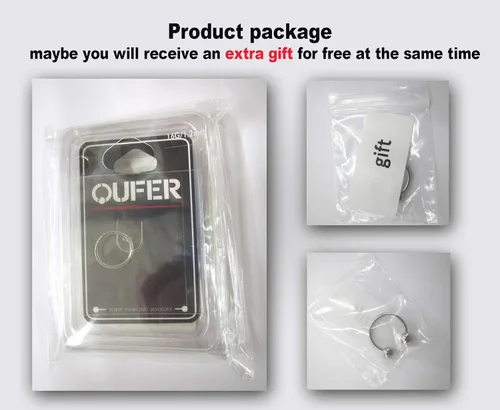 Vista 3 de OUFER - Aretes para nariz de acero quirúrgico para cartílago tragus de acero inoxidable 316L aretes para la hélice y cartílago 14G 16G 18G 20G aro