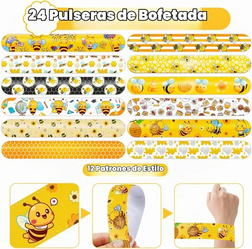 Vista 7 de 72 piezas de decoraciones de fiesta de abeja, tatuajes temporales