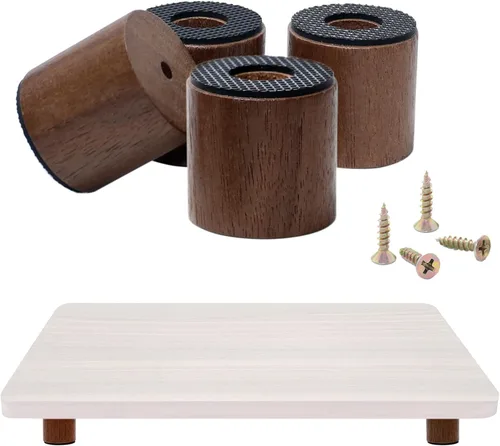 Vista 11 de Tabla de cortar patas ajustables, patas ajustables de madera para tabla de cortar de encimera, kit para elevar y antideslizante tus tablas de cortar