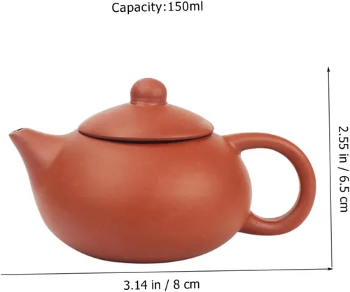 Vista 6 de GANAZONO Juego de tetera y taza de arcilla, tetera de té, juego de tazas de tetera para el hogar, juego de tetera para el hogar