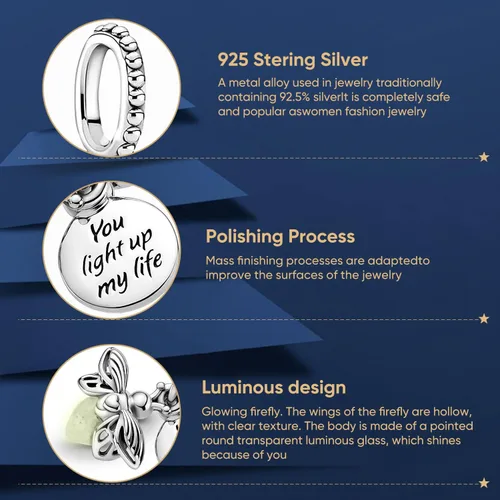 Vista 4 de LENDPLEX 925 Sterling Silver Charms Beads Fit for Pandora Bracelets Pendants Necklace and DIY Jewelry Gifts for Women Girls.