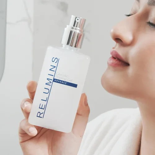 Vista 2 de Relumins Gel pelador glicólico avanzado de 6.8 fl oz – Gel exfoliante para una piel más suave y firme con 5% de ácido glicólico, extractos de frutas